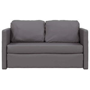 Καναπές-Κρεβάτι Δαπέδου 2 σε 1 Γκρι 112x174x55 εκ. Συνθ. Δέρμα