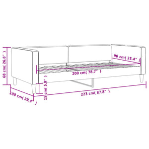 Καναπές Κρεβάτι Taupe 90 x 200 εκ. Υφασμάτινος