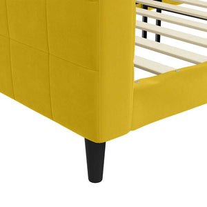 Καναπές Κρεβάτι Κίτρινος 90 x 200 εκ. Βελούδινος - Pakobazaar