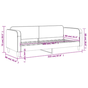 Καναπές Κρεβάτι Taupe 80 x 200 εκ. Υφασμάτινος