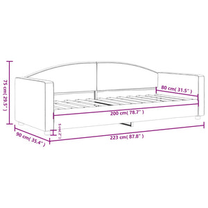Καναπές Κρεβάτι Taupe 80 x 200 εκ. Υφασμάτινος