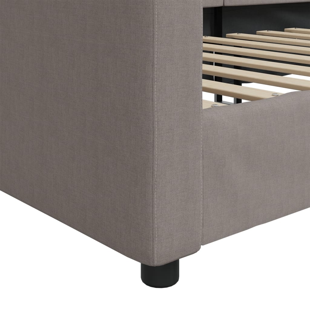 Καναπές Κρεβάτι Taupe 90 x 200 εκ. Υφασμάτινος