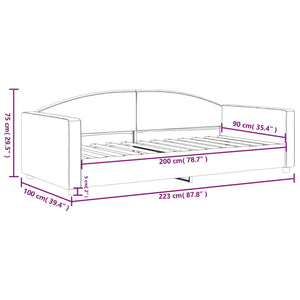 Καναπές Κρεβάτι Taupe 90 x 200 εκ. Υφασμάτινος