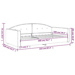 Καναπές Κρεβάτι Μπλε 100 x 200 εκ. Βελούδινος - Pakobazaar