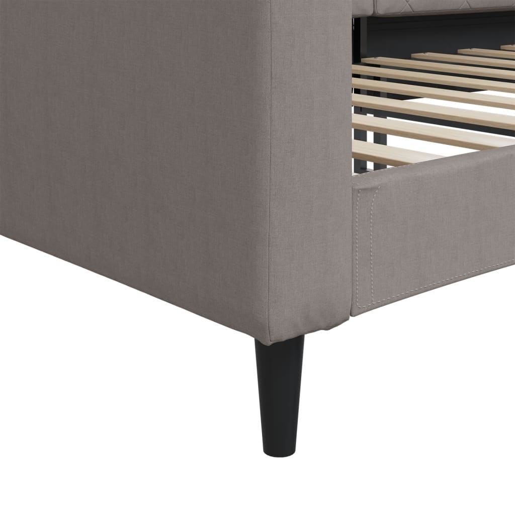Καναπές Κρεβάτι Taupe 90 x 200 εκ. Υφασμάτινος - Pakobazaar