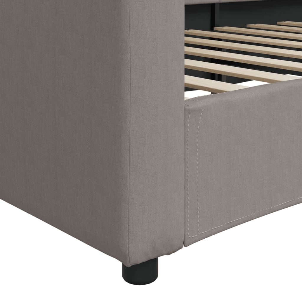 Καναπές Κρεβάτι Taupe 90 x 200 εκ. Υφασμάτινος