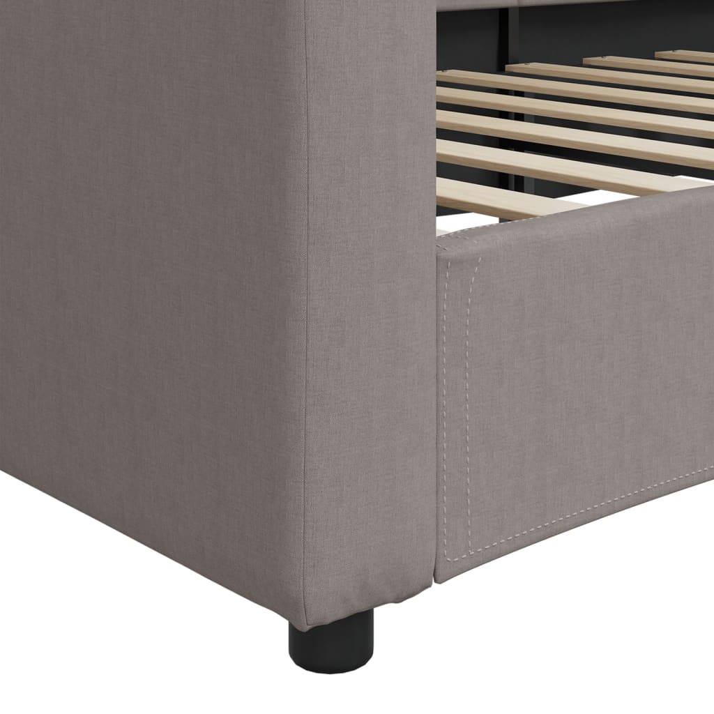 Καναπές Κρεβάτι Taupe 100 x 200 εκ. Υφασμάτινος