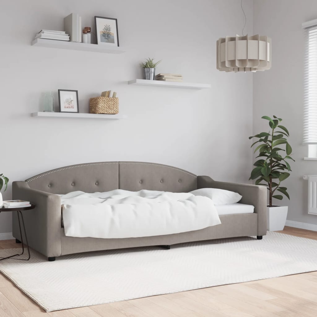Καναπές Κρεβάτι Taupe 100 x 200 εκ. Υφασμάτινος