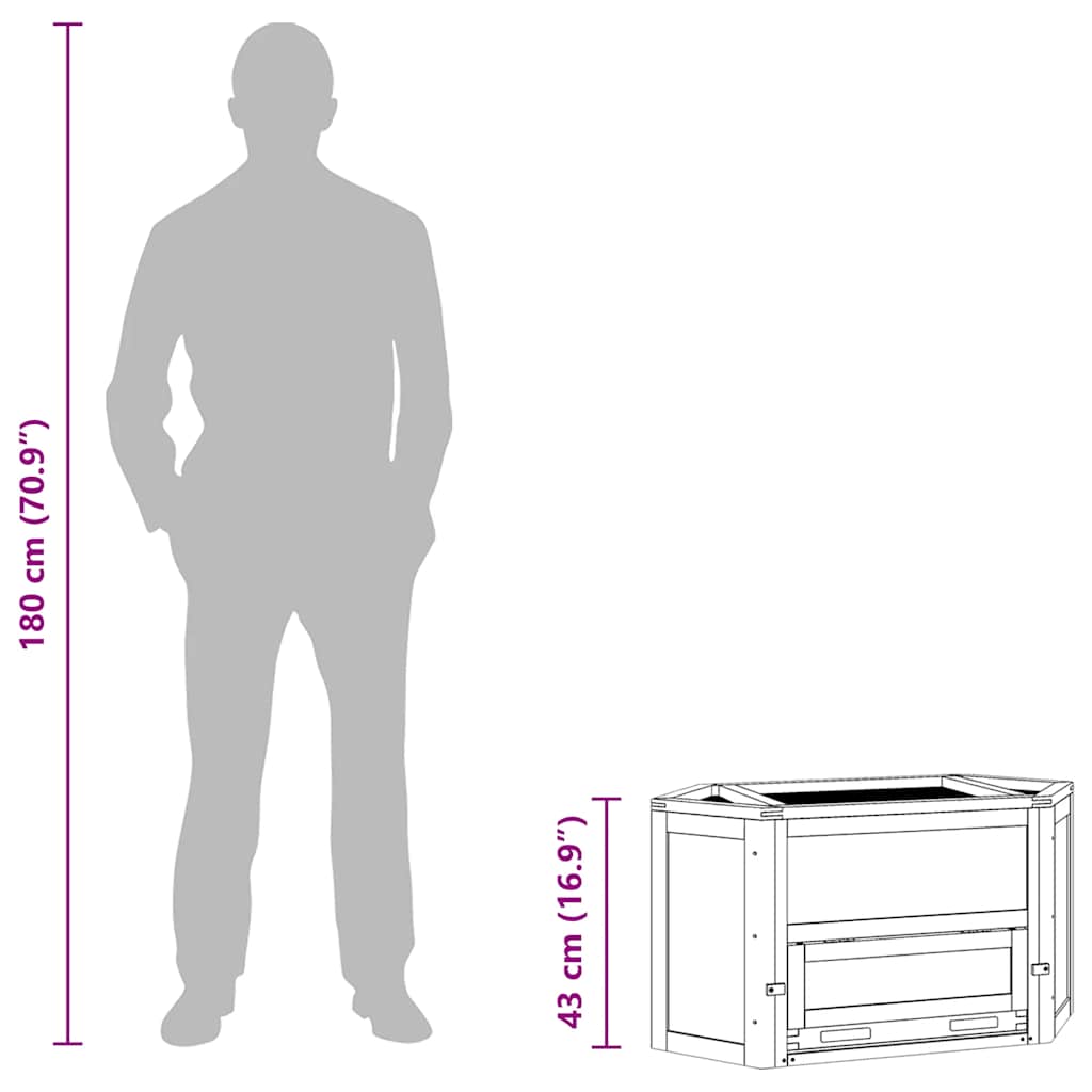 Κλουβί Χάμστερ 80 x 40 x 43 εκ. από Μασίφ Ξύλο Ελάτης - PAKOBAZAAR