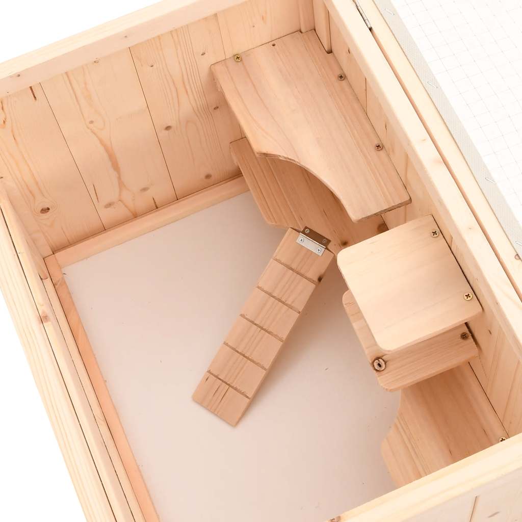 Κλουβί για Χάμστερ 55x40x80 εκ. από Μασίφ Ξύλο Έλατου - PAKOBAZAAR