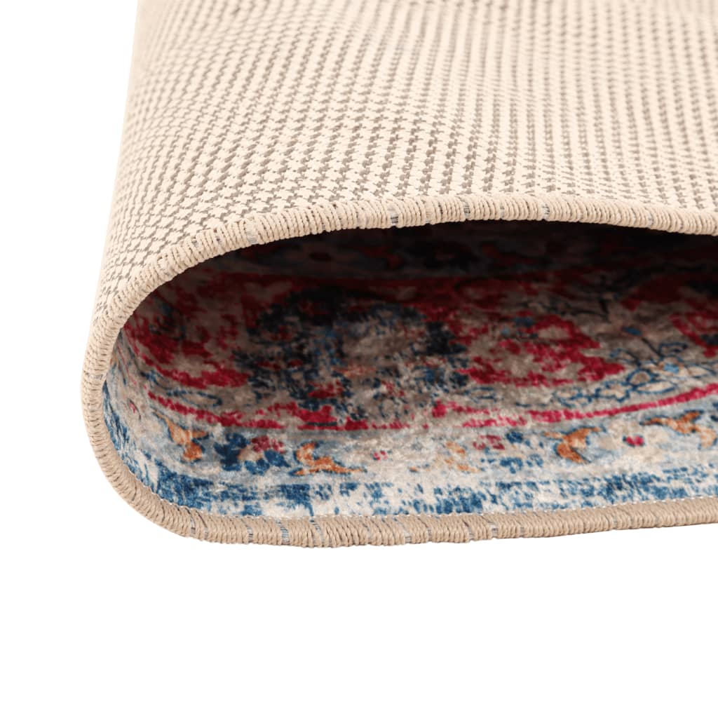 Χαλί Πλενόμενο Αντιολισθητικό Πολύχρωμο Ø 120 εκ. - PAKOBAZAAR