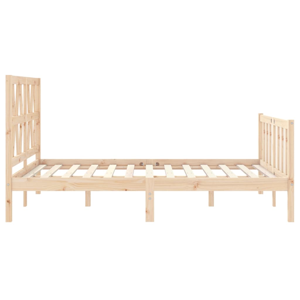 Σκελετός Κρεβατιού Χωρίς Στρώμα 140x200 εκ Μασίφ Ξύλο Πεύκου - Pakobazaar