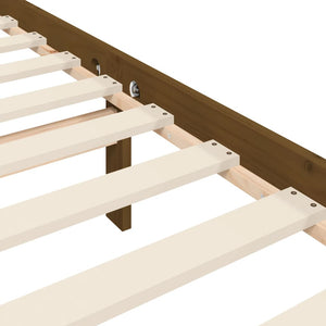 Πλαίσιο Κρεβατιού με Κεφαλάρι Μελί Μασίφ Ξύλο Double