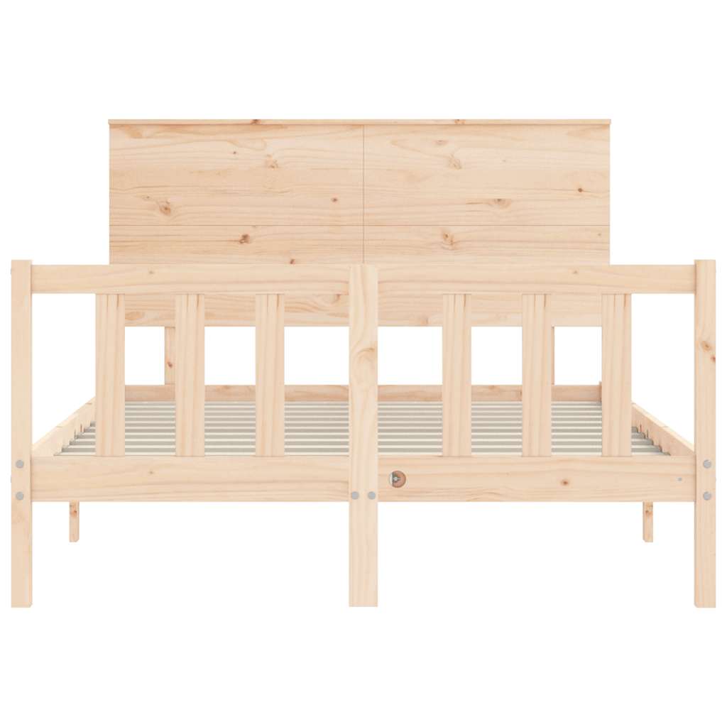 Σκελετός Κρεβατιού Χωρίς Στρώμα 140x200 εκ Μασίφ Ξύλο Πεύκου