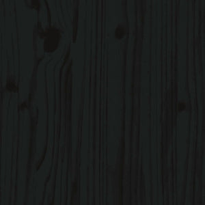 Πλαίσιο Κρεβατιού με Κεφαλάρι Μαύρο Μασίφ Ξύλο Small Single