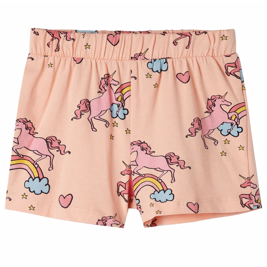 Πιτζάμες Παιδικές Κοντομάνικες Ανοιχτό Πορτοκαλί 92 - Pakobazaar