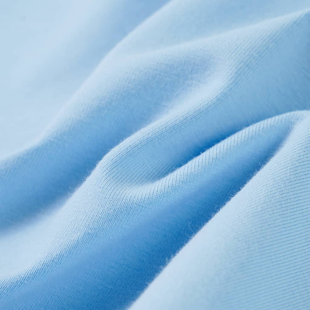 Μπλουζάκι Παιδικό Μανίκια με Βολάν Ανοιχτό Μπλε 128 - Pakobazaar