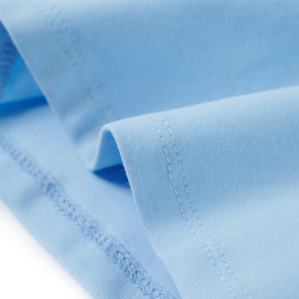 Μπλουζάκι Παιδικό Μανίκια με Βολάν Ανοιχτό Μπλε 140 - Pakobazaar