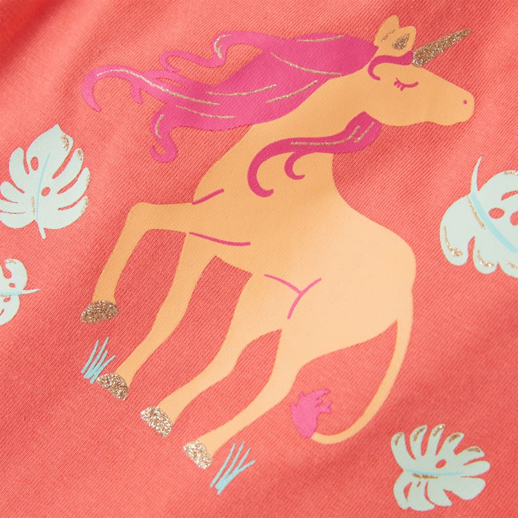 Αμάνικο Μπλουζάκι Παιδικό Σχέδιο Μονόκερος Κοραλί 128 - Pakobazaar