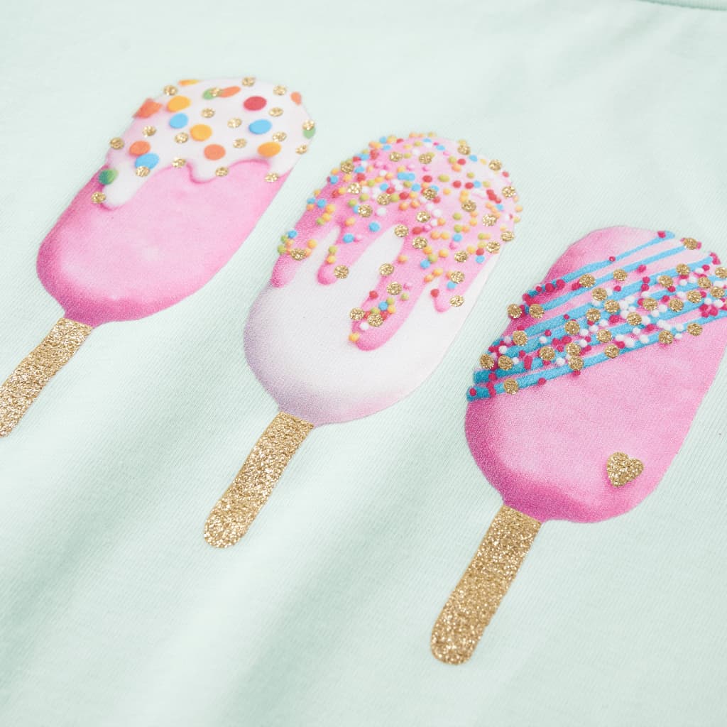 Μπλουζάκι Παιδικό Ανοιχτό Χρώμα Μέντας 128 - Pakobazaar