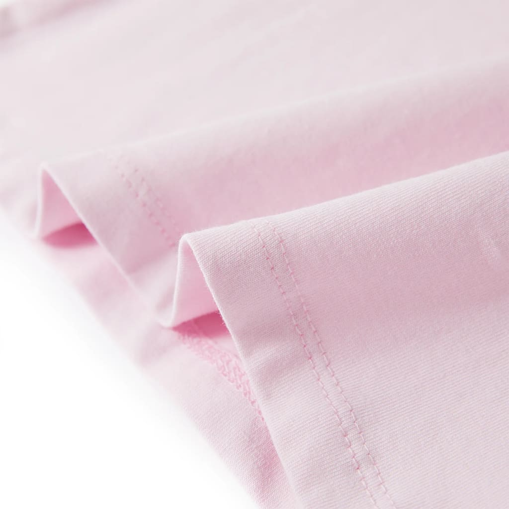 Μπλουζάκι Παιδικό με Πολύ Κοντά Μανίκια Απαλό Ροζ 104 - Pakobazaar