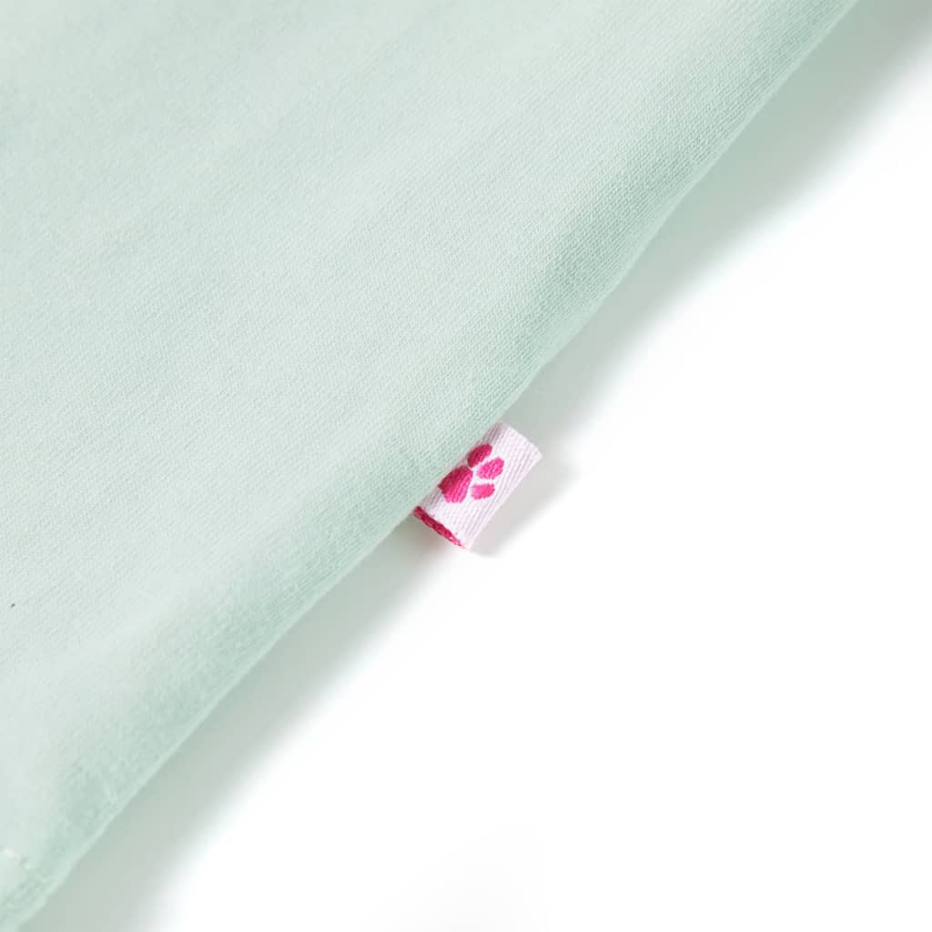 Μπλουζάκι Παιδικό με Πολύ Κοντά Μανίκια Ανοιχτό Χρώμα Μέντας 128 - Pakobazaar