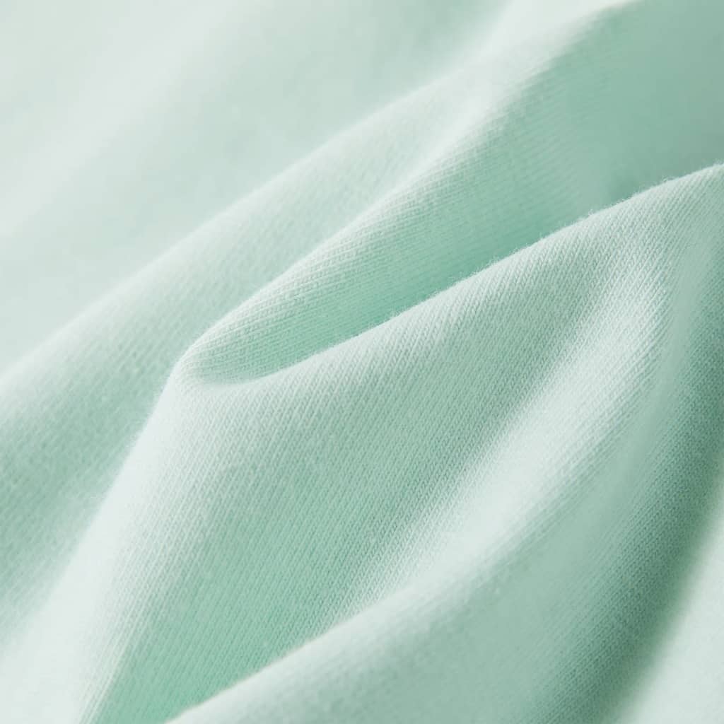 Μπλουζάκι Παιδικό με Πολύ Κοντά Μανίκια Ανοιχτό Χρώμα Μέντας 128 - Pakobazaar