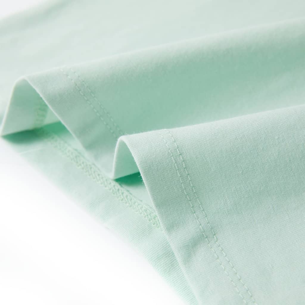 Μπλουζάκι Παιδικό με Πολύ Κοντά Μανίκια Ανοιχτό Χρώμα Μέντας 140 - Pakobazaar