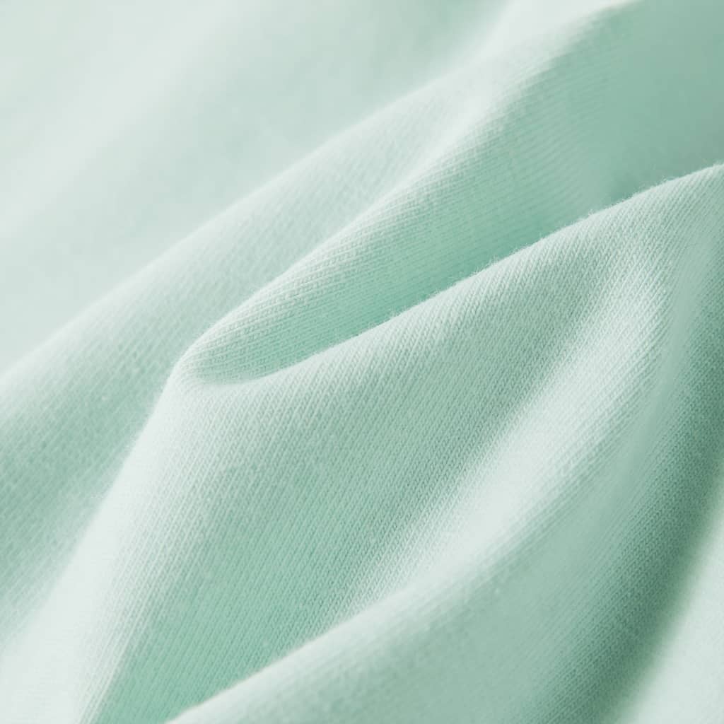 Μπλουζάκι Παιδικό με Πολύ Κοντά Μανίκια Ανοιχτό Χρώμα Μέντας 140 - Pakobazaar