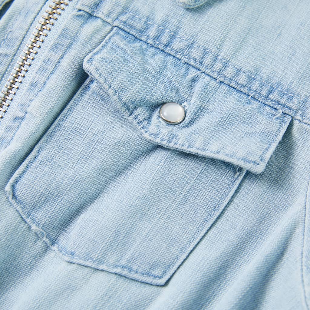 Ολόσωμη Φόρμα Παιδική Κοντομάνικη Απαλό Μπλε 128 - Pakobazaar