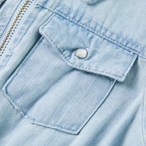 Ολόσωμη Φόρμα Παιδική Κοντομάνικη Απαλό Μπλε 140 - Pakobazaar