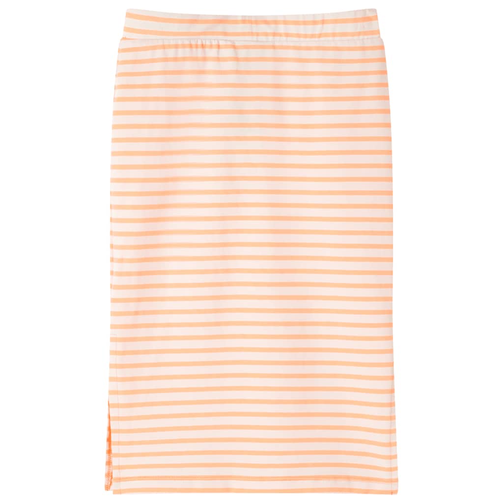 Φούστα Παιδική Ίσια με Ρίγες Φθορισμού Πορτοκαλί 128 - Pakobazaar