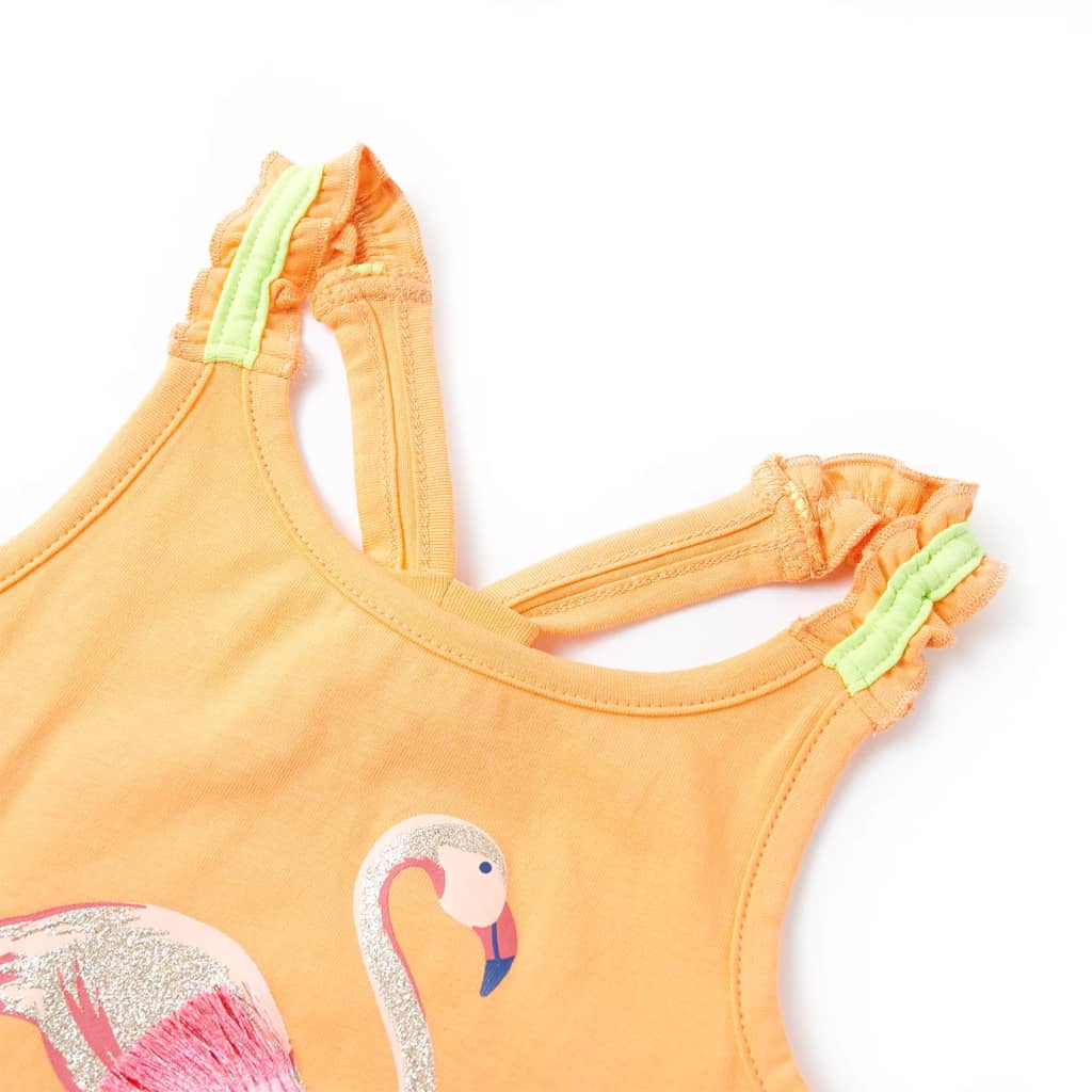 Αμάνικο Μπλουζάκι Παιδικό Έντονο Πορτοκαλί 116 - Pakobazaar