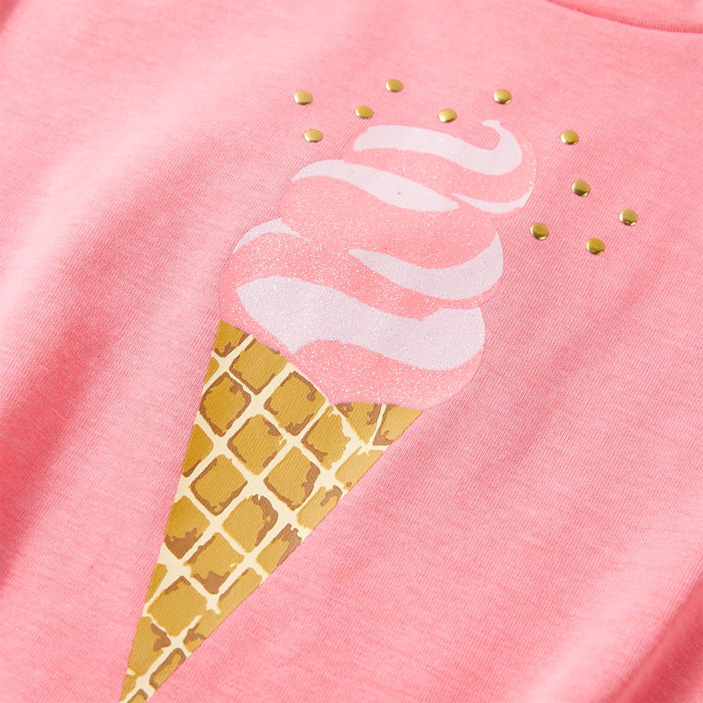 Μπλουζάκι Παιδικό Έντονο Φλούο Ροζ 140 - PAKOBAZAAR