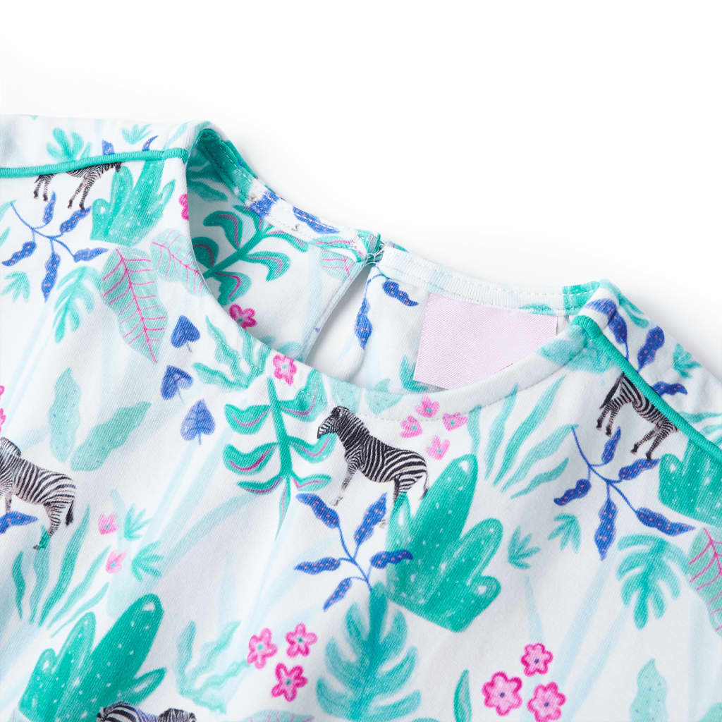 Φόρεμα Παιδικό Εκρού και Σκούρο Χρώμα Μέντας 104 - PAKOBAZAAR