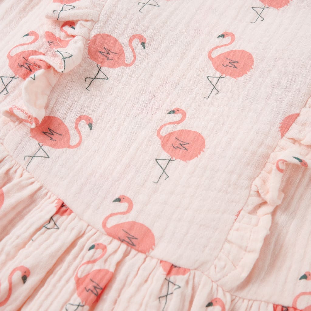 Φόρεμα Παιδικό με Βολάν Απαλό Ροζ 92 - Pakobazaar