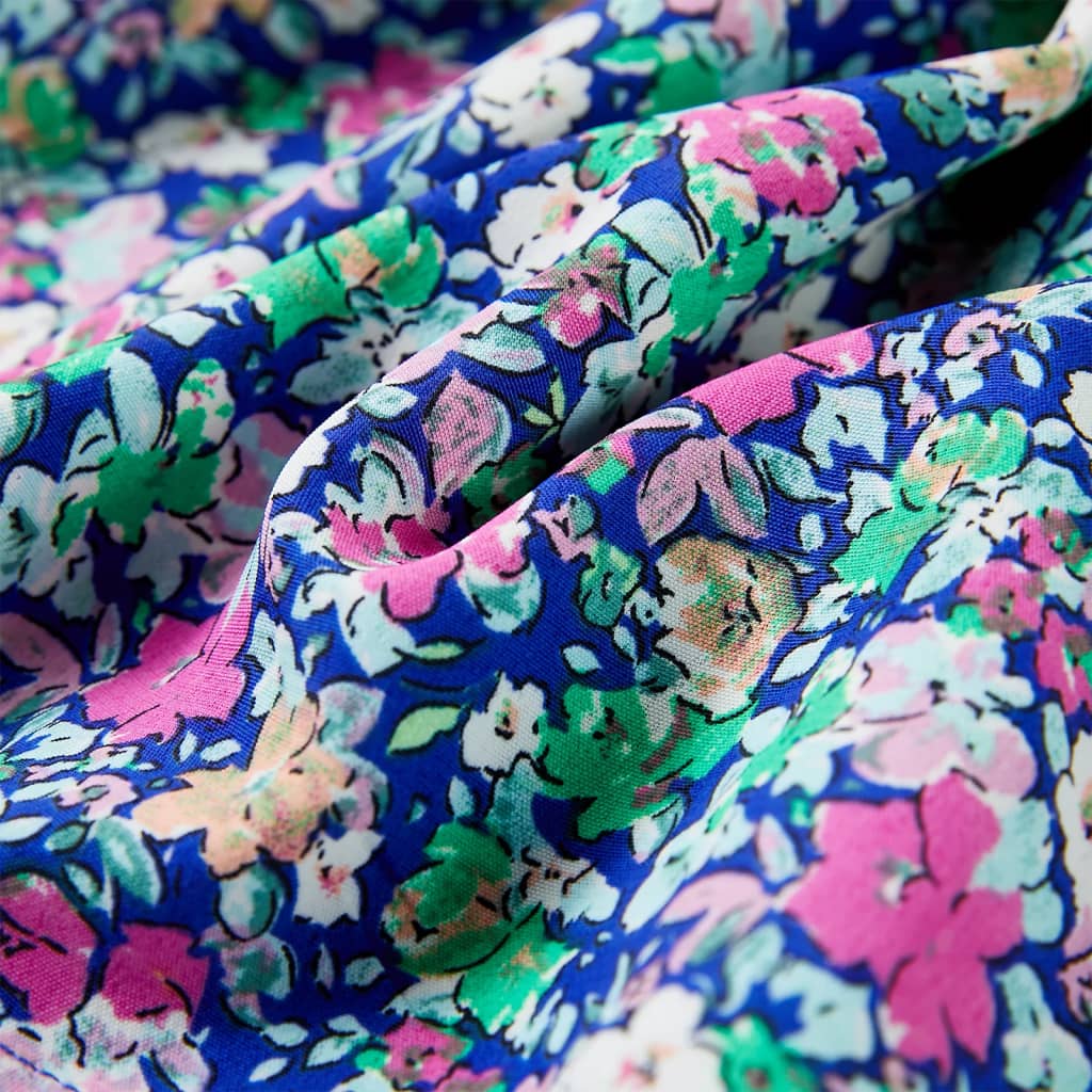 Φόρεμα Παιδικό Μανίκια με Βολάν Χρώμα Μπλε Κοβαλτίου 116 - PAKOBAZAAR