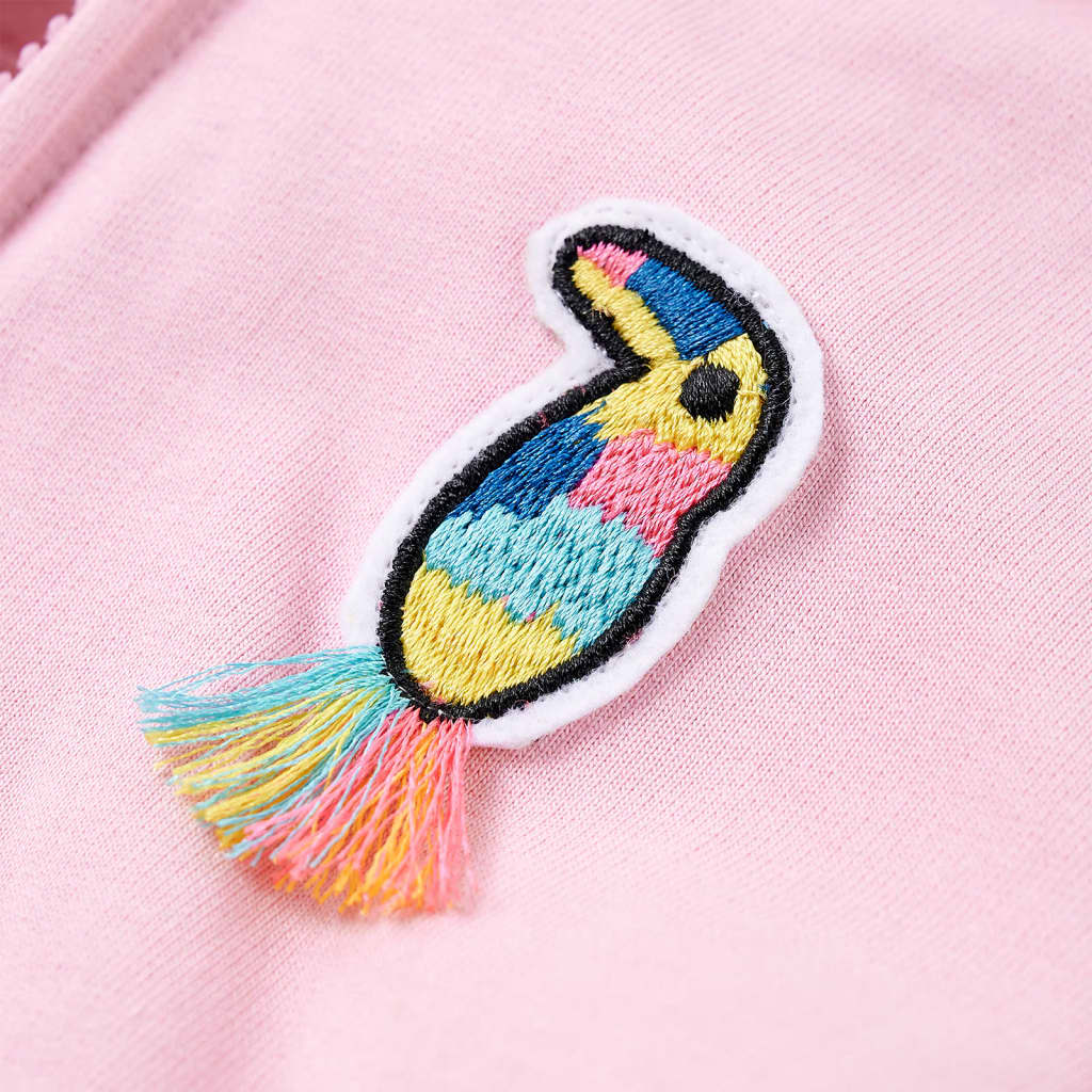 Ζακέτα Φούτερ Παιδική με Κουκούλα και Φερμουάρ Έντονο Ροζ 92 - PAKOBAZAAR