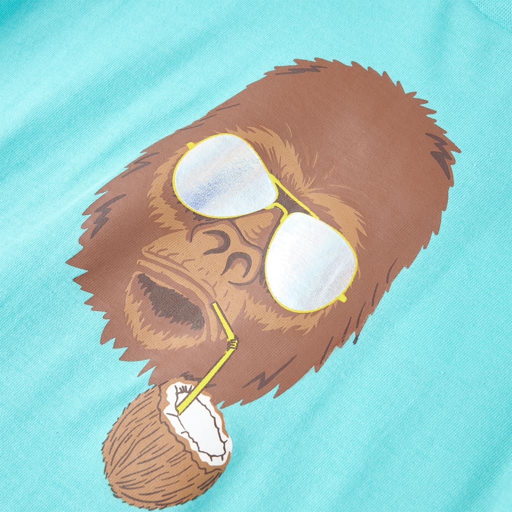 Μπλουζάκι Παιδικό Κοντομάνικο Χρώμα Άκουα 128 - PAKOBAZAAR