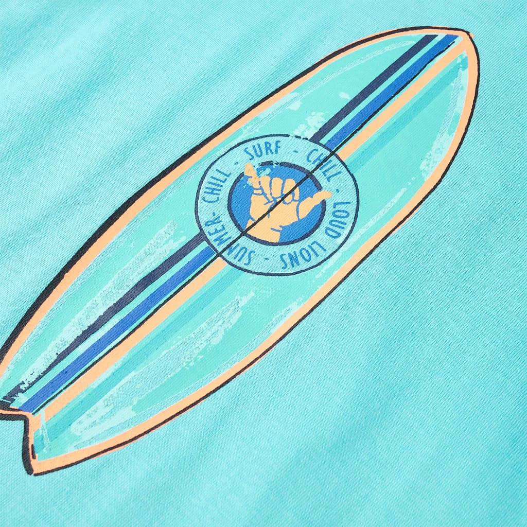 Μπλουζάκι Παιδικό Κοντομάνικο Χρώμα Άκουα 128 - Pakobazaar