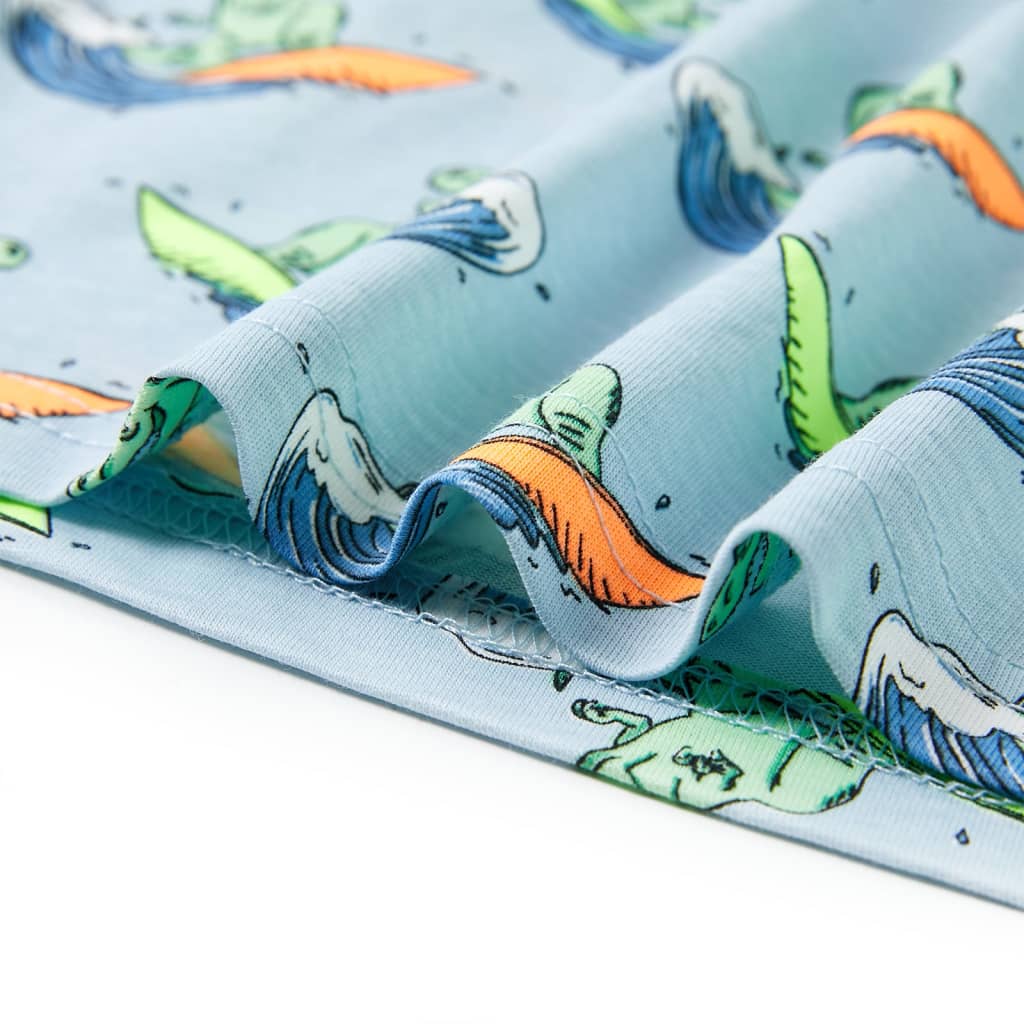 Πιτζάμα Παιδική Κοντομάνικη Ανοιχτό Μπλε 116 - Pakobazaar