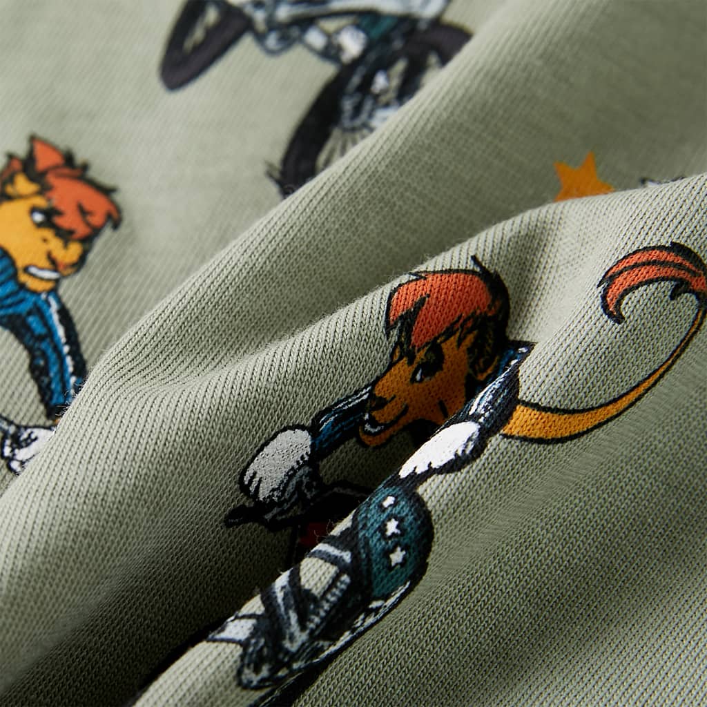 Πιτζάμα Παιδική Κοντομάνικη Ανοιχτό Χακί 104 - Pakobazaar