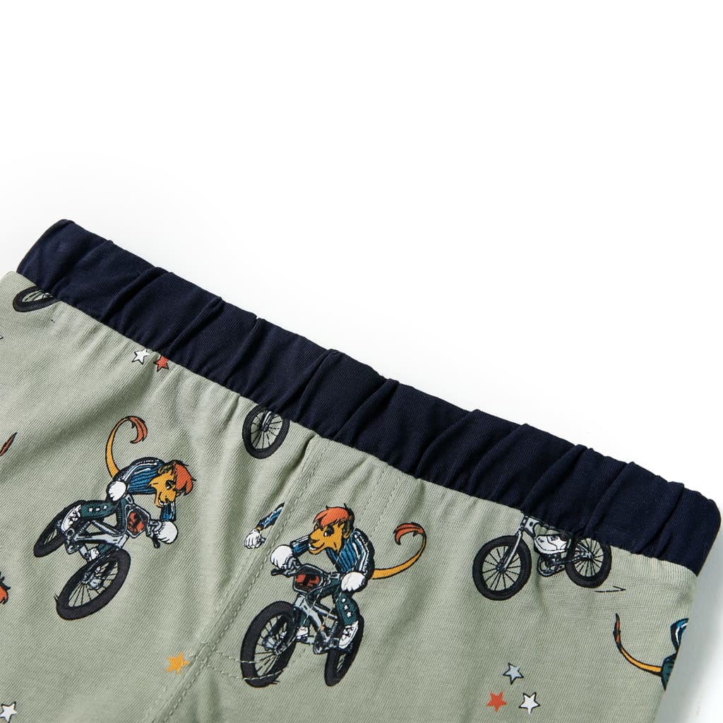 Πιτζάμα Παιδική Κοντομάνικη Ανοιχτό Χακί 128 - Pakobazaar