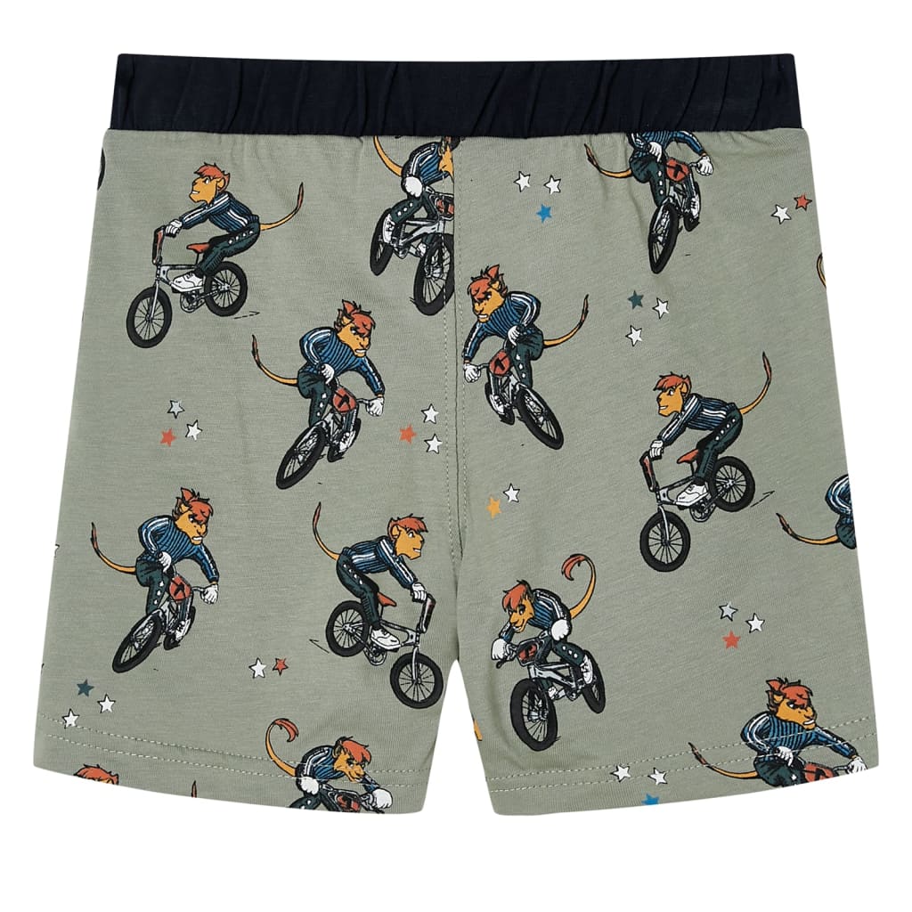 Πιτζάμα Παιδική Κοντομάνικη Ανοιχτό Χακί 128 - Pakobazaar