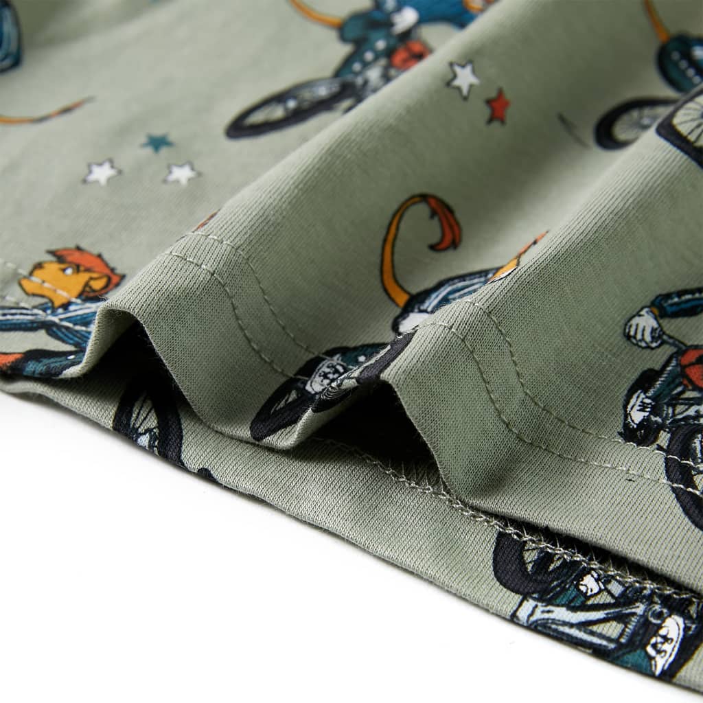 Πιτζάμα Παιδική Κοντομάνικη Ανοιχτό Χακί 128 - Pakobazaar