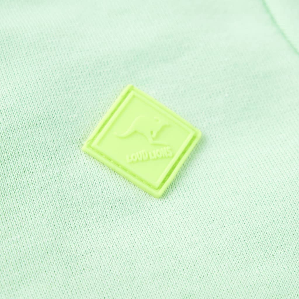 Ζακέτα Φούτερ Παιδική με Κουκούλα και Φερμουάρ Έντονο Πράσινο 116 - Pakobazaar