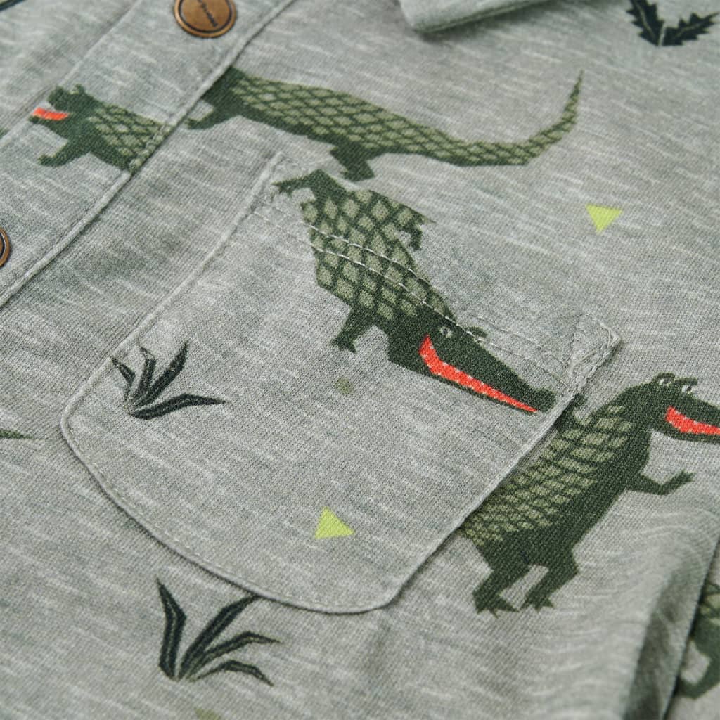 Πουκάμισο Παιδικό Ανοιχτό Χακί Μελανζέ 104 - PAKOBAZAAR