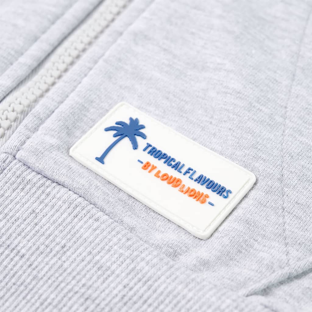 Ζακέτα Φούτερ Παιδική με Κουκούλα και Φερμουάρ Γκρι 92 - PAKOBAZAAR