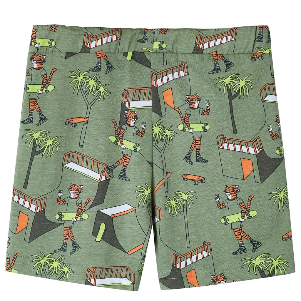 Πιτζάμα Παιδική Κοντομάνικη Ανοιχτό Χακί 92 - PAKOBAZAAR