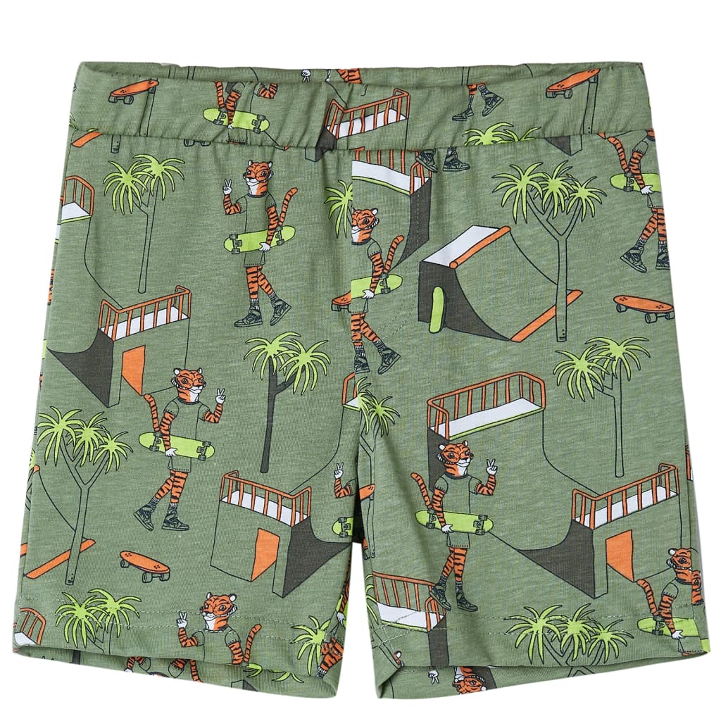 Πιτζάμα Παιδική Κοντομάνικη Ανοιχτό Χακί 104 - PAKOBAZAAR